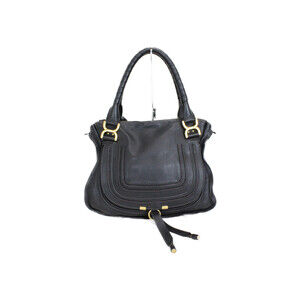 CHLOE Marcie Black Leather Handbag Shoulder Bag